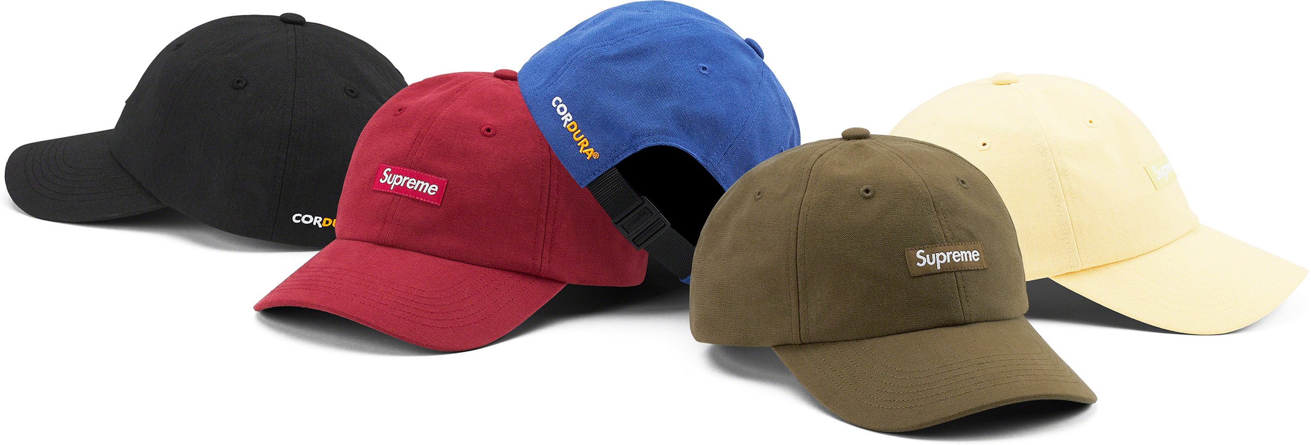 メンズ20FW Supreme Cordura Small Box 6-Panel 黒