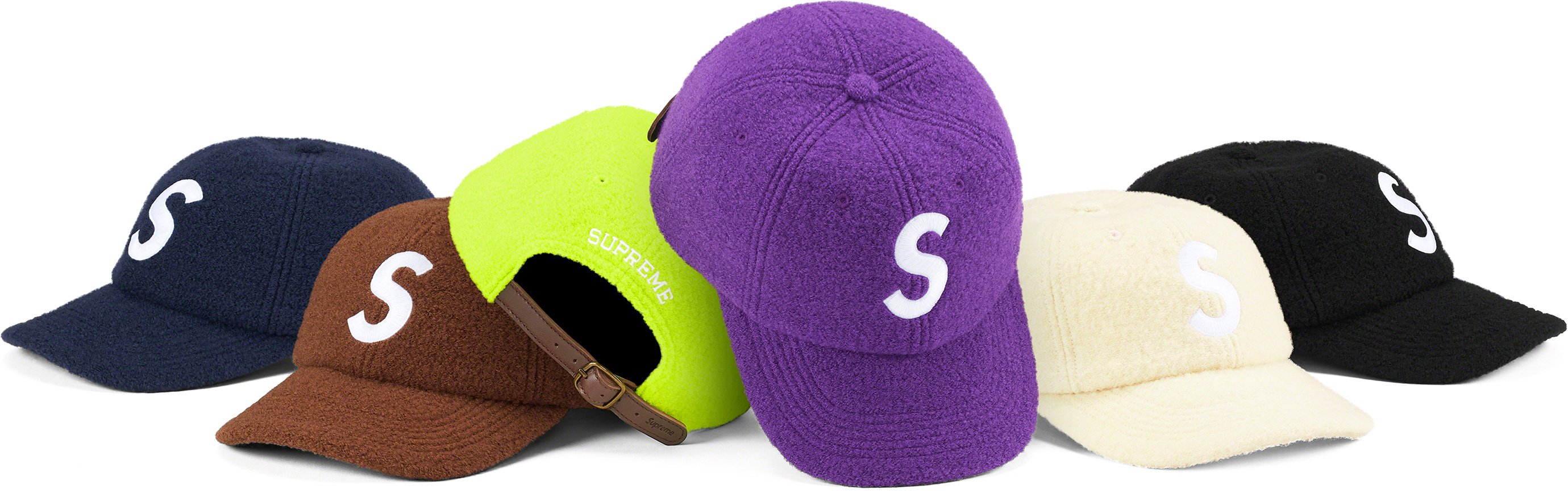 Supreme S logo wool cap + Leaf beanie 