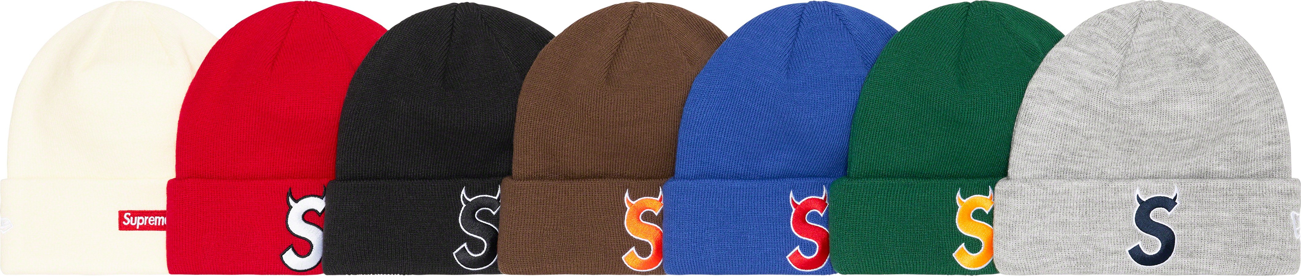 New Era S Logo Beanie - fall winter 2022 - Supreme