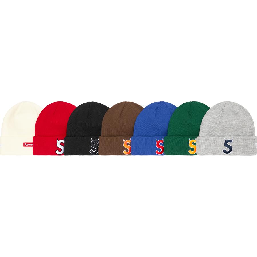 Details on New Era S Logo Beanie from fall winter 2022