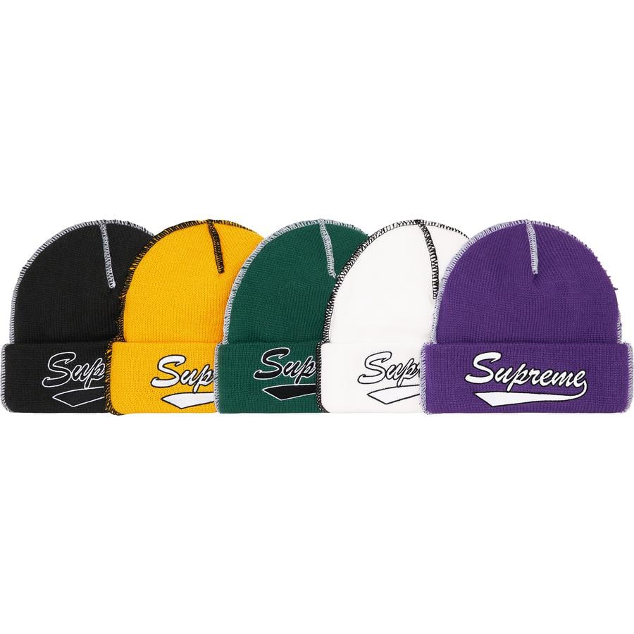 Supreme Contrast Stitch Beanie for fall winter 22 season