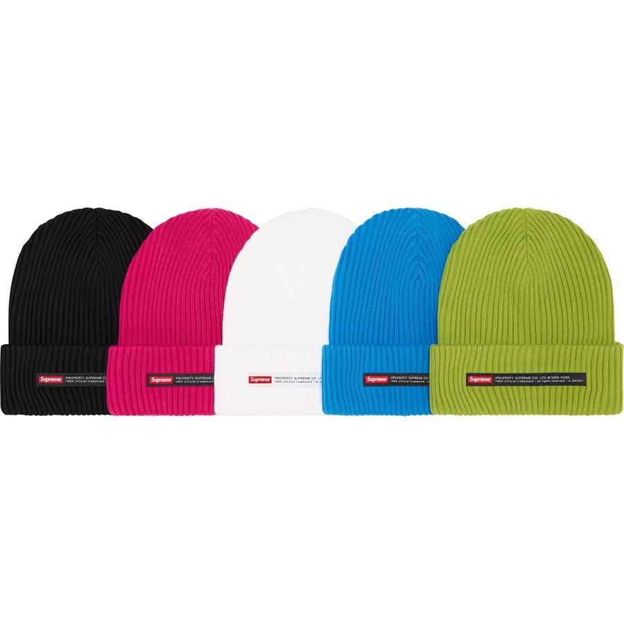 Supreme Property Label Beanie for fall winter 22 season