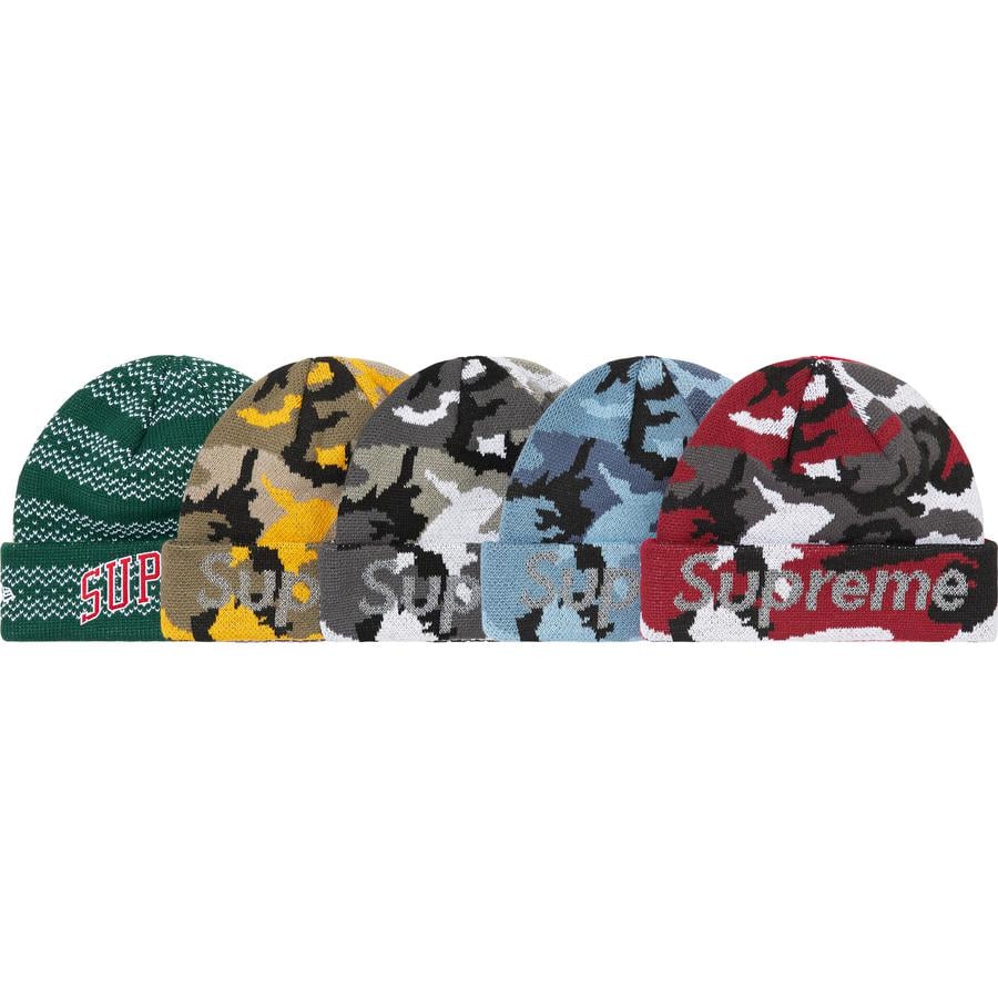 Supreme New Era Split Beanie for fall winter 22 season