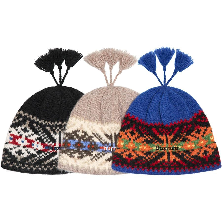 Supreme Tassel Beanie for fall winter 22 season