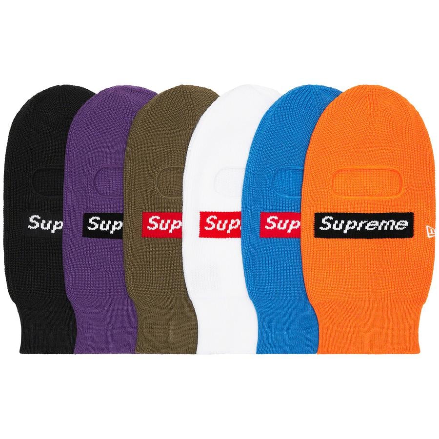 Supreme x New Era Box Logo Knitted Balaclava - White