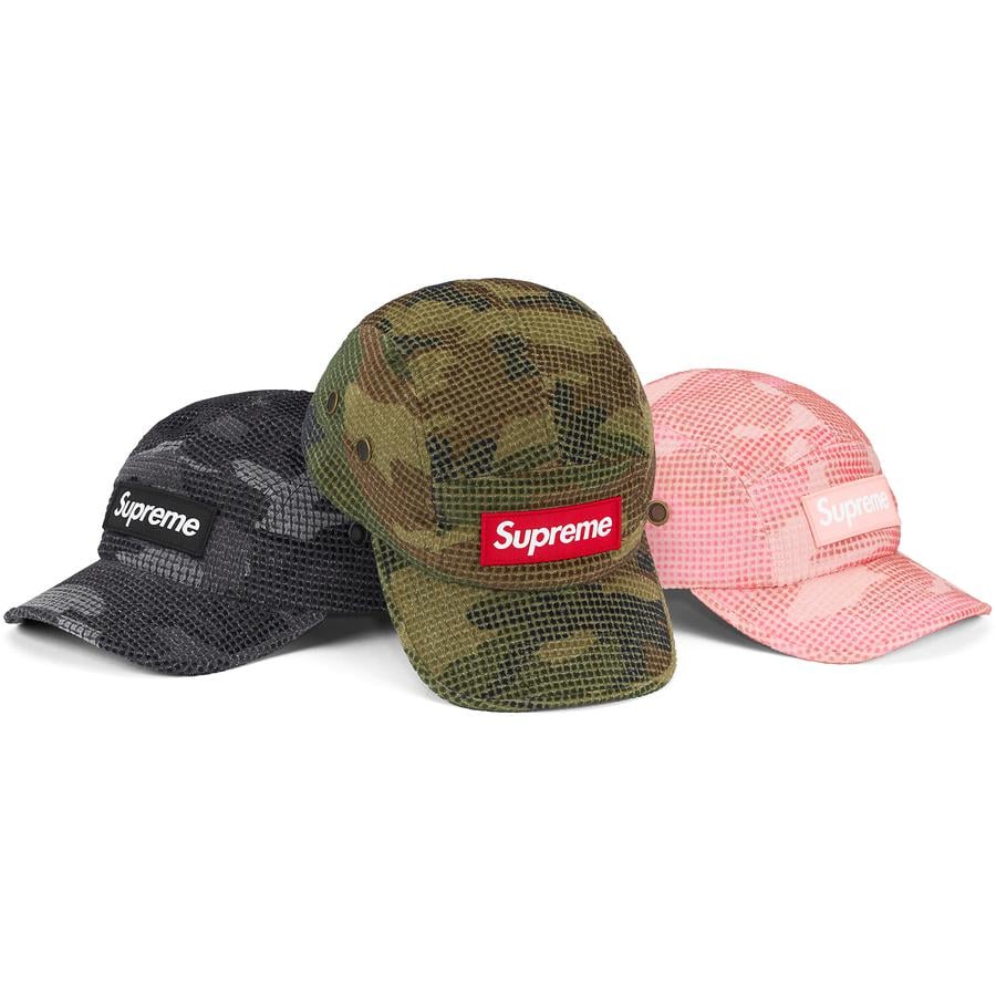 Supreme Camo Grid Velvet Camp Cap releasing on Week 5 for fall winter 2022