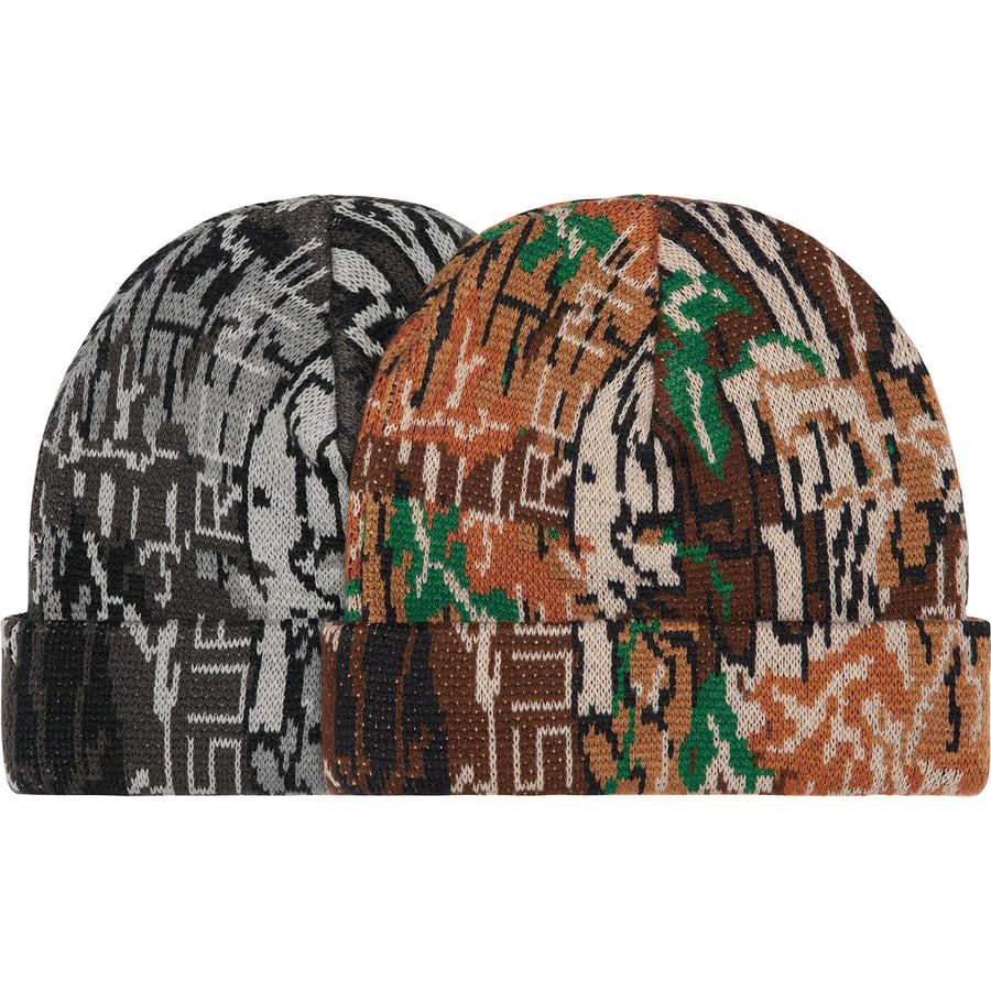 Supreme Trebark Camo Beanie for fall winter 22 season