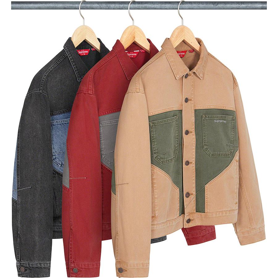 Supreme 2-Tone Paneled Denim Jacket