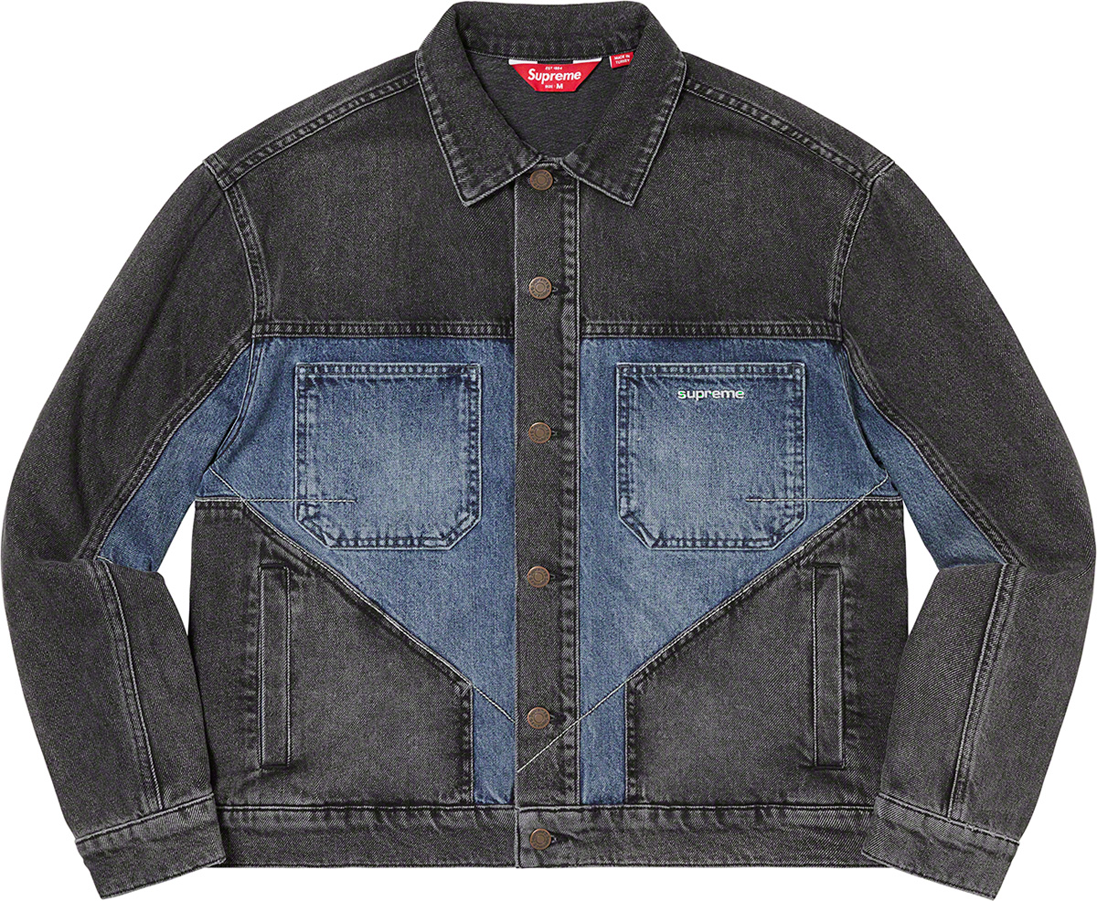 2-Tone Paneled Denim Jacket - fall winter 2022 - Supreme