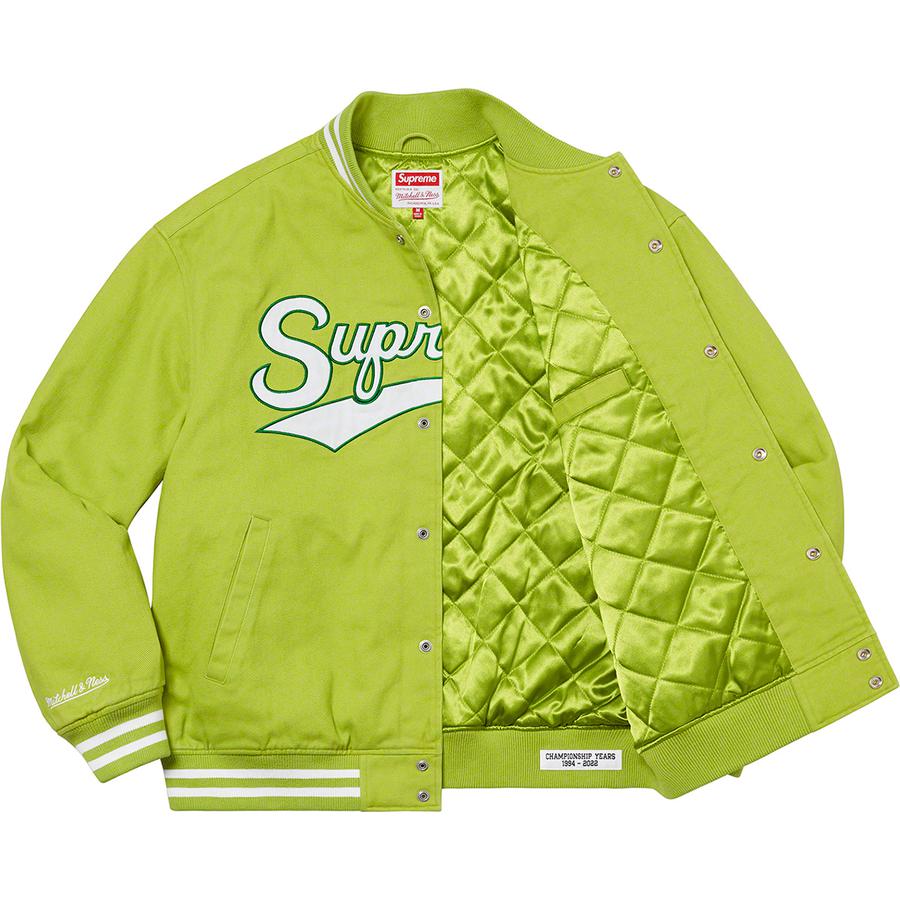 Details on Supreme Mitchell & Ness Doughboy Twill Varsity Jacket  from fall winter
                                                    2022 (Price is $368)