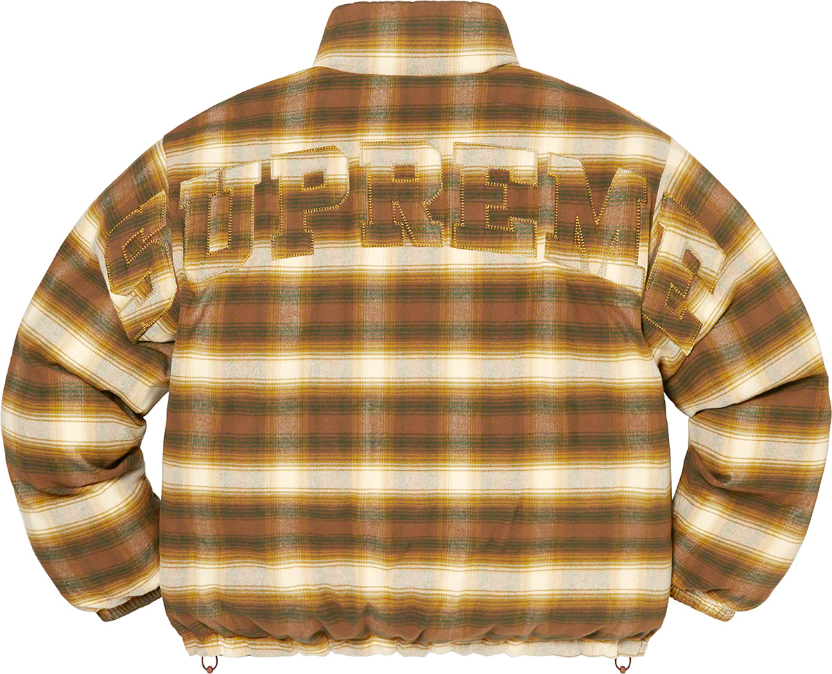 Flannel Reversible Puffer Jacket - fall winter 2022 - Supreme
