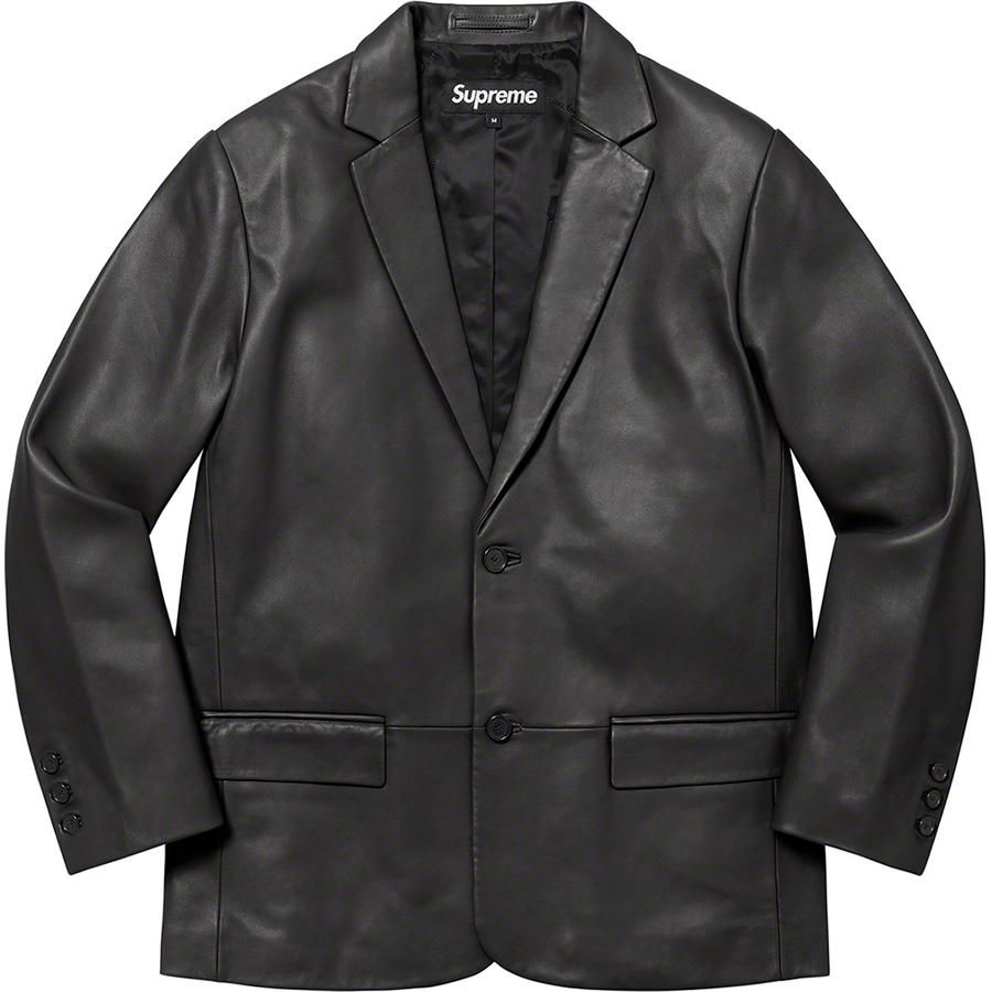 Details on Leather Blazer  from fall winter
                                                    2022 (Price is $498)