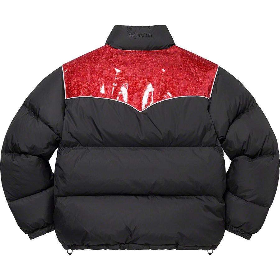 Details on Glitter Yoke Down Puffer Jacket  from fall winter 2022