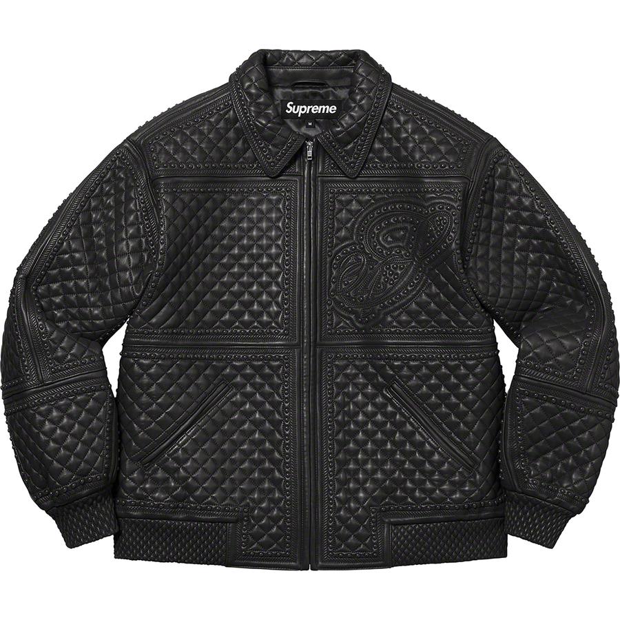 Details on Studded Quilted Leather Jacket  from fall winter 2022 (Price is $1198)