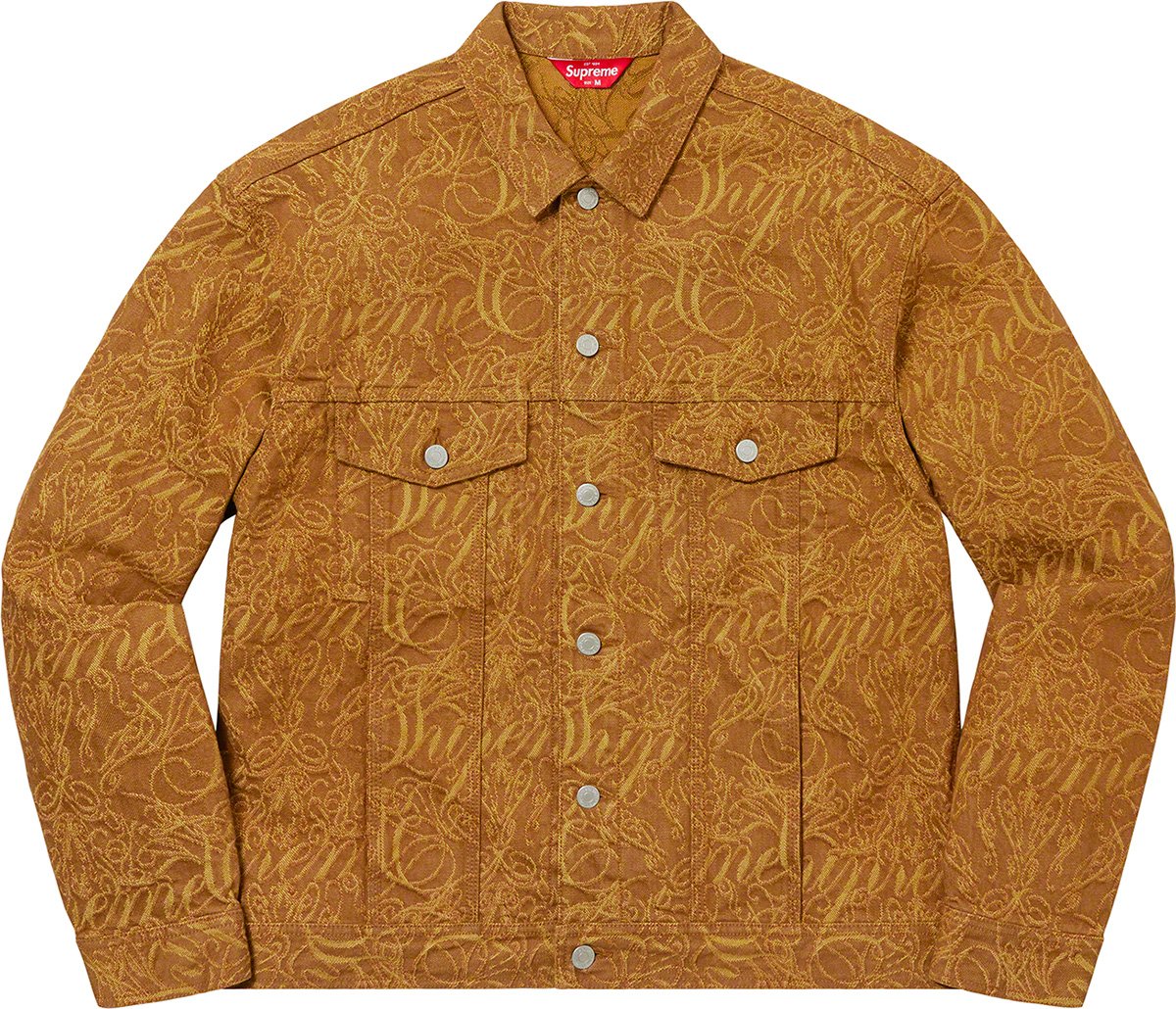 Jacquard Denim Trucker Jacket | Size 48