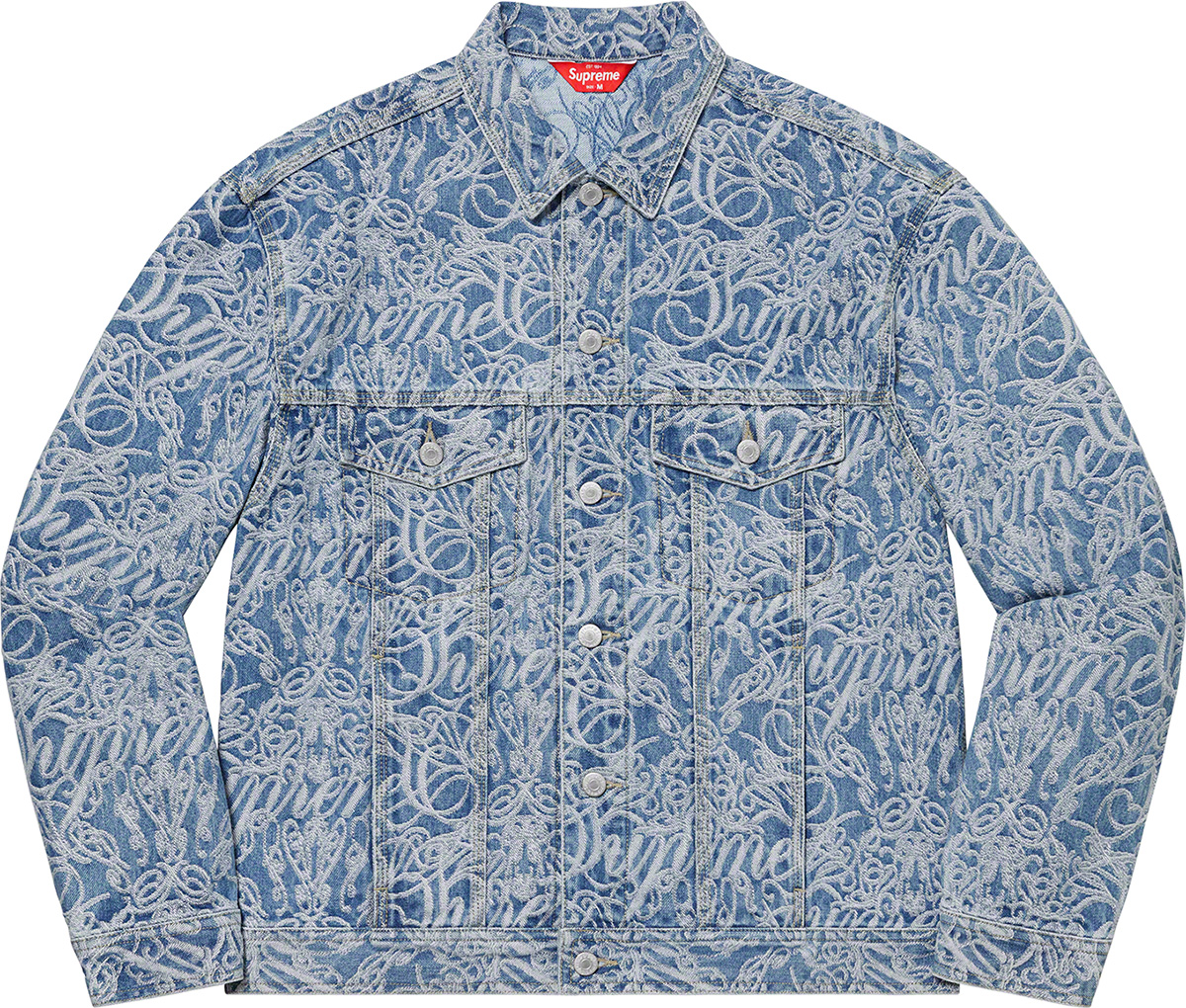 Script Jacquard Denim Trucker Jacket - fall winter 2022 - Supreme