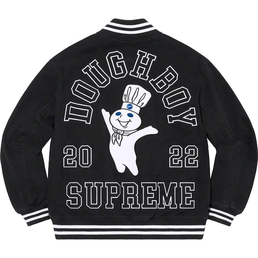 Details on Supreme Mitchell & Ness Doughboy Twill Varsity Jacket  from fall winter
                                                    2022 (Price is $368)