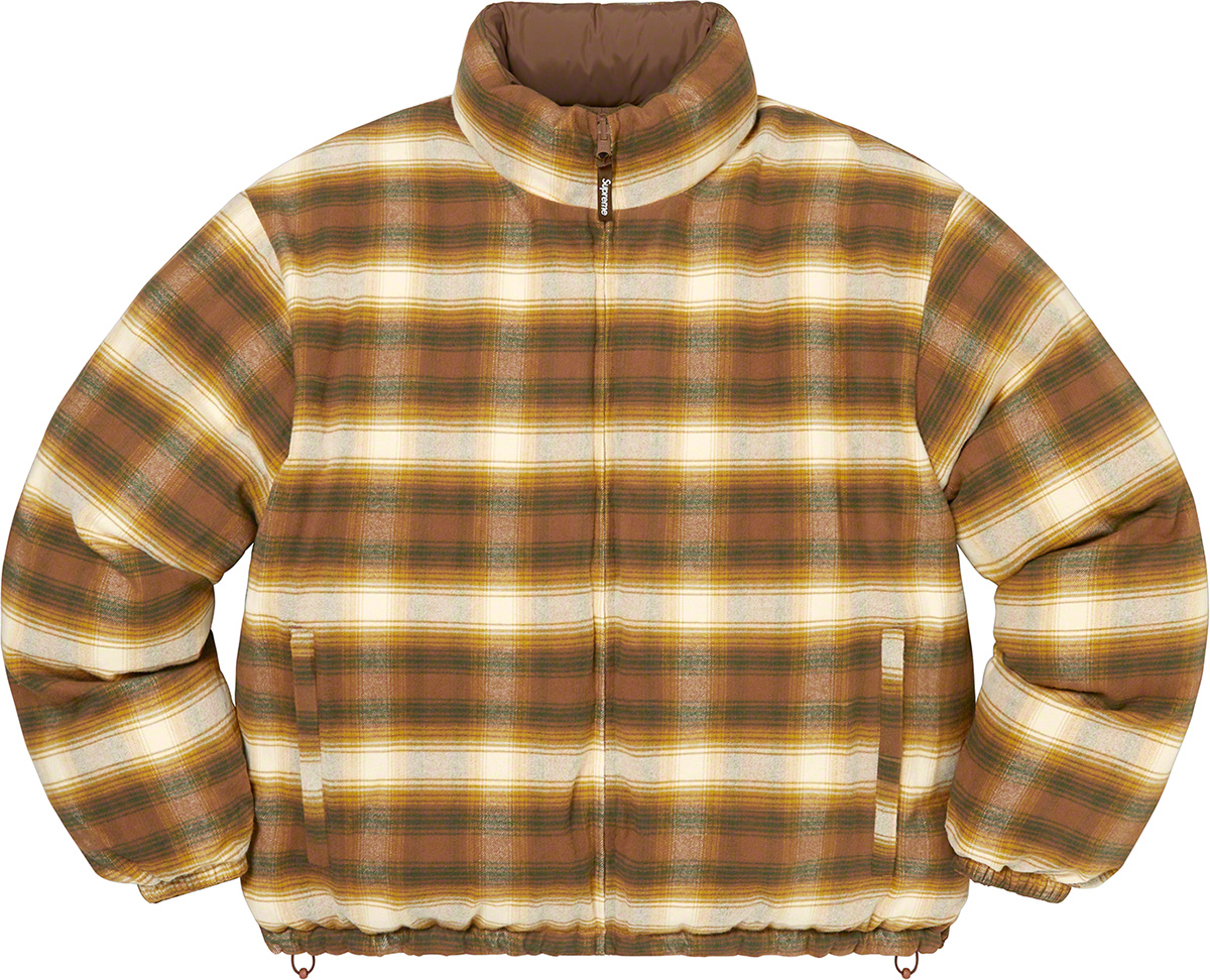 Flannel Reversible Puffer Jacket - fall winter 2022 - Supreme