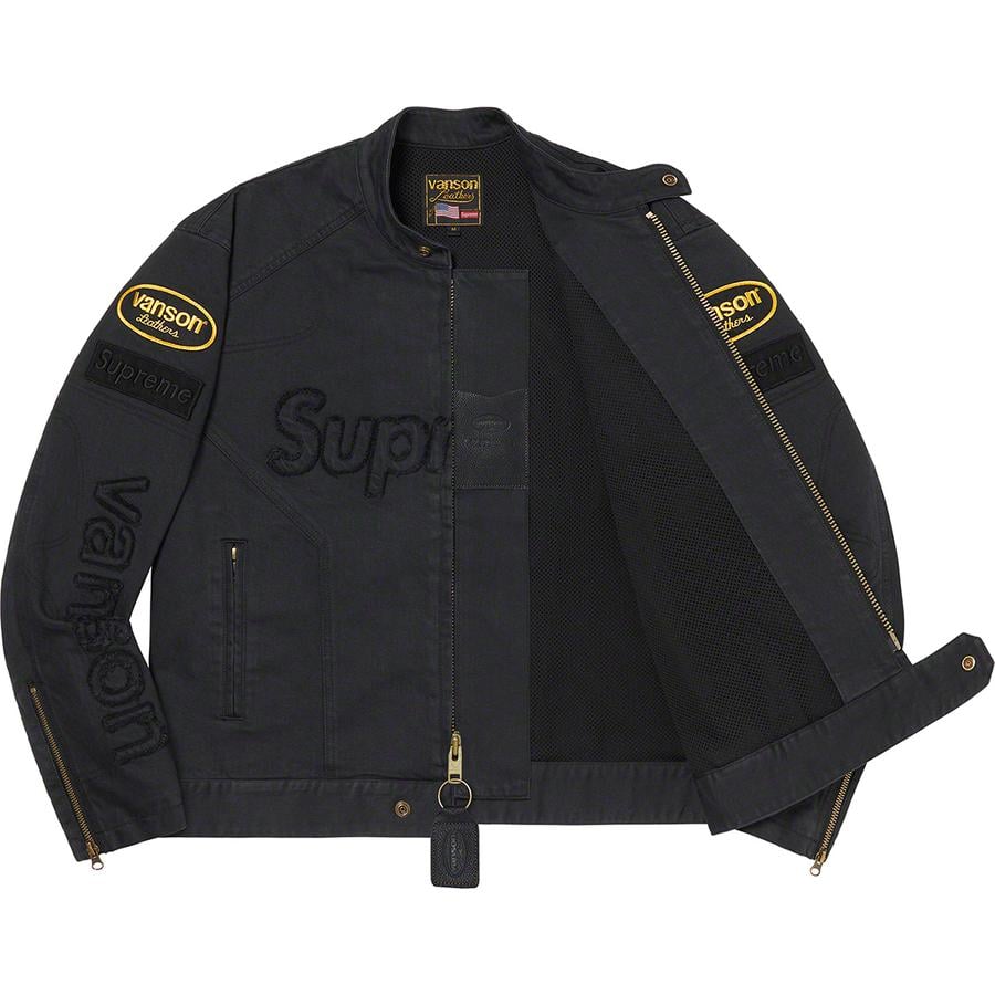 Details on Supreme Vanson Leathers Cordura Denim Jacket  from fall winter
                                                    2022 (Price is $498)