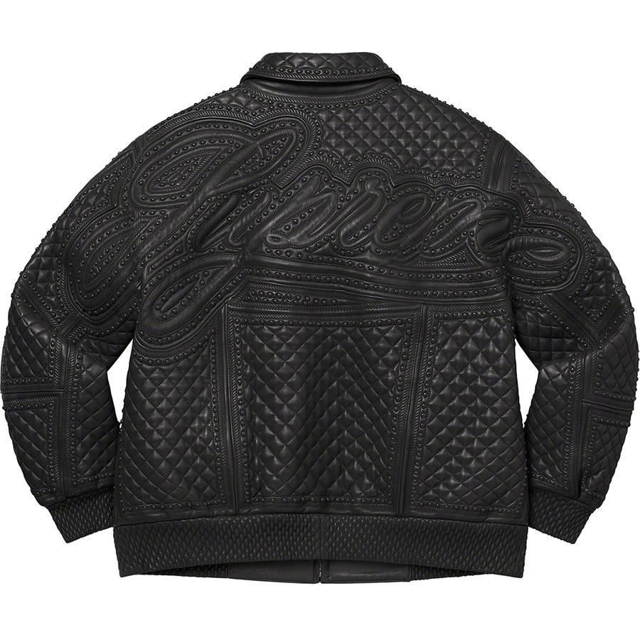 Details on Studded Quilted Leather Jacket  from fall winter
                                                    2022 (Price is $1198)