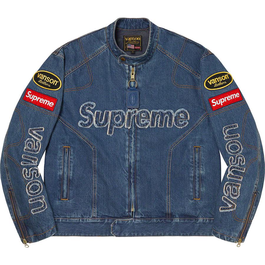 Details on Supreme Vanson Leathers Cordura Denim Jacket  from fall winter
                                                    2022 (Price is $498)