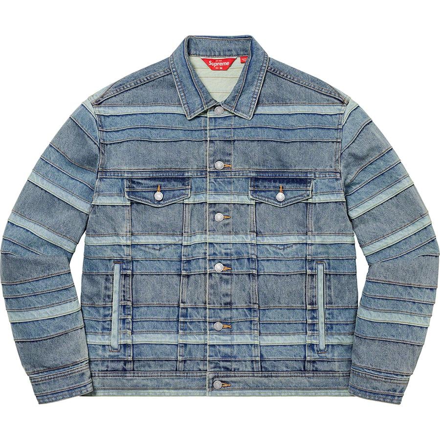 Details on Layered Denim Trucker Jacket  from fall winter
                                                    2022 (Price is $298)