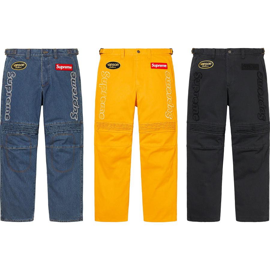 Supreme Supreme Vanson Leathers Cordura Denim Racing Pant for fall winter 22 season