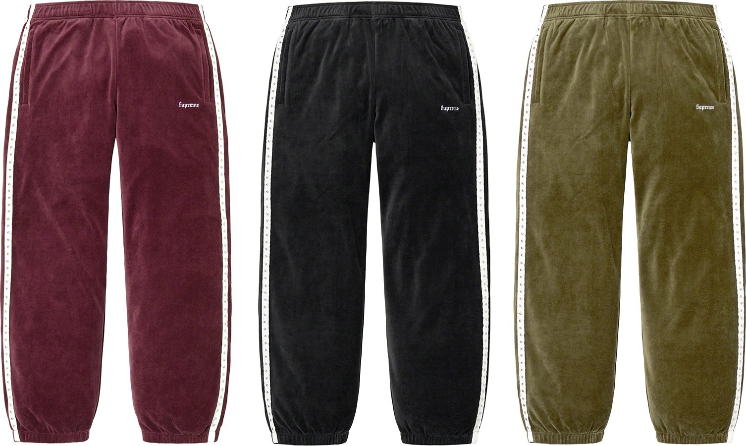 Studded Velour Track Pant - fall winter 2022 - Supreme