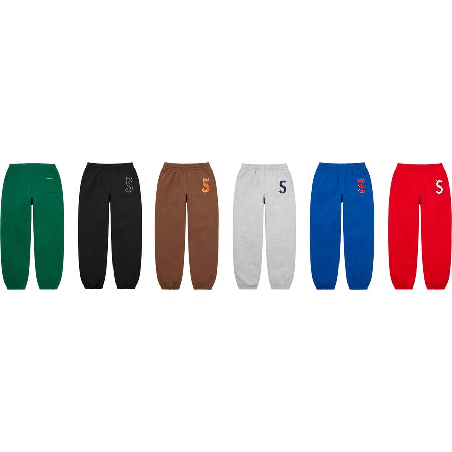 Supreme S Logo Sweatpant for fall winter 22 season