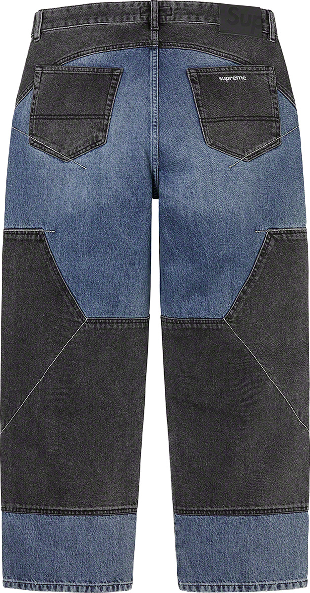supreme 2-Tone Paneled Jeans sandiegokidsdentist.com