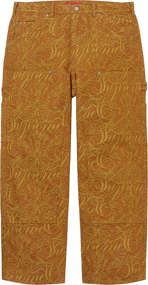 Script Jacquard Double Knee Denim Painter Pant - fall winter 2022