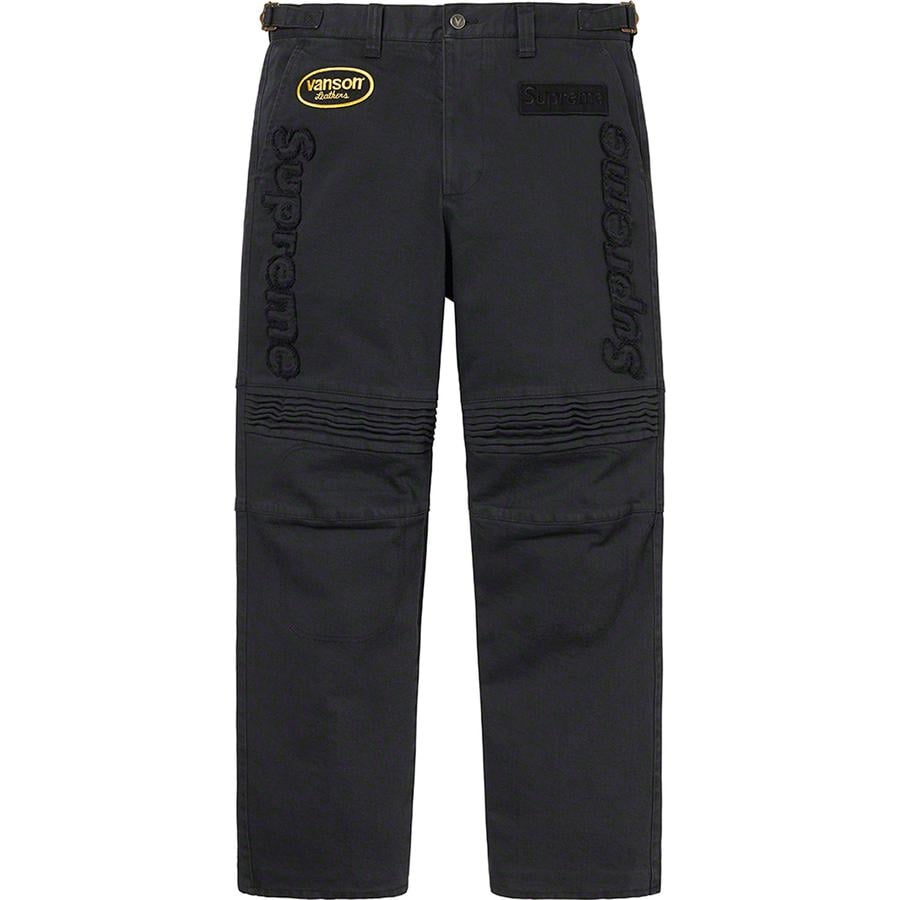 Details on Supreme Vanson Leathers Cordura Denim Racing Pant  from fall winter
                                                    2022 (Price is $398)