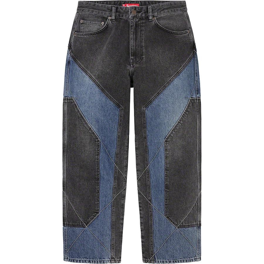 Details on 2-Tone Paneled Jean  from fall winter
                                                    2022 (Price is $178)