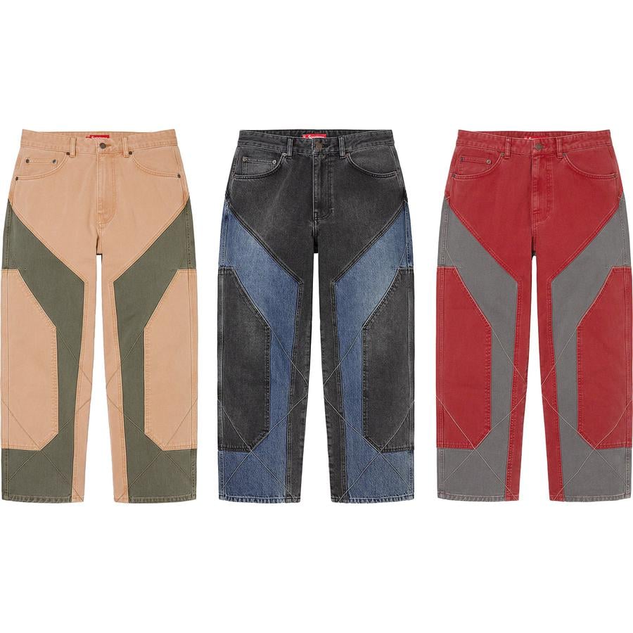 Supreme 2-Tone Paneled Jean for fall winter 22 season