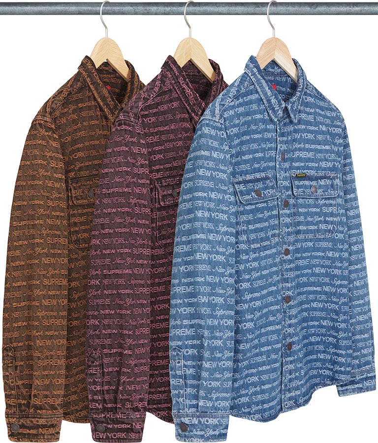 supreme Multi Type Jacquard Denim Shirt-