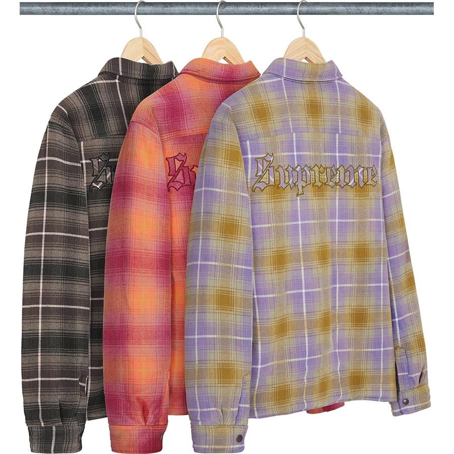 Supreme Shearling Lined Flannel Shirt Black L