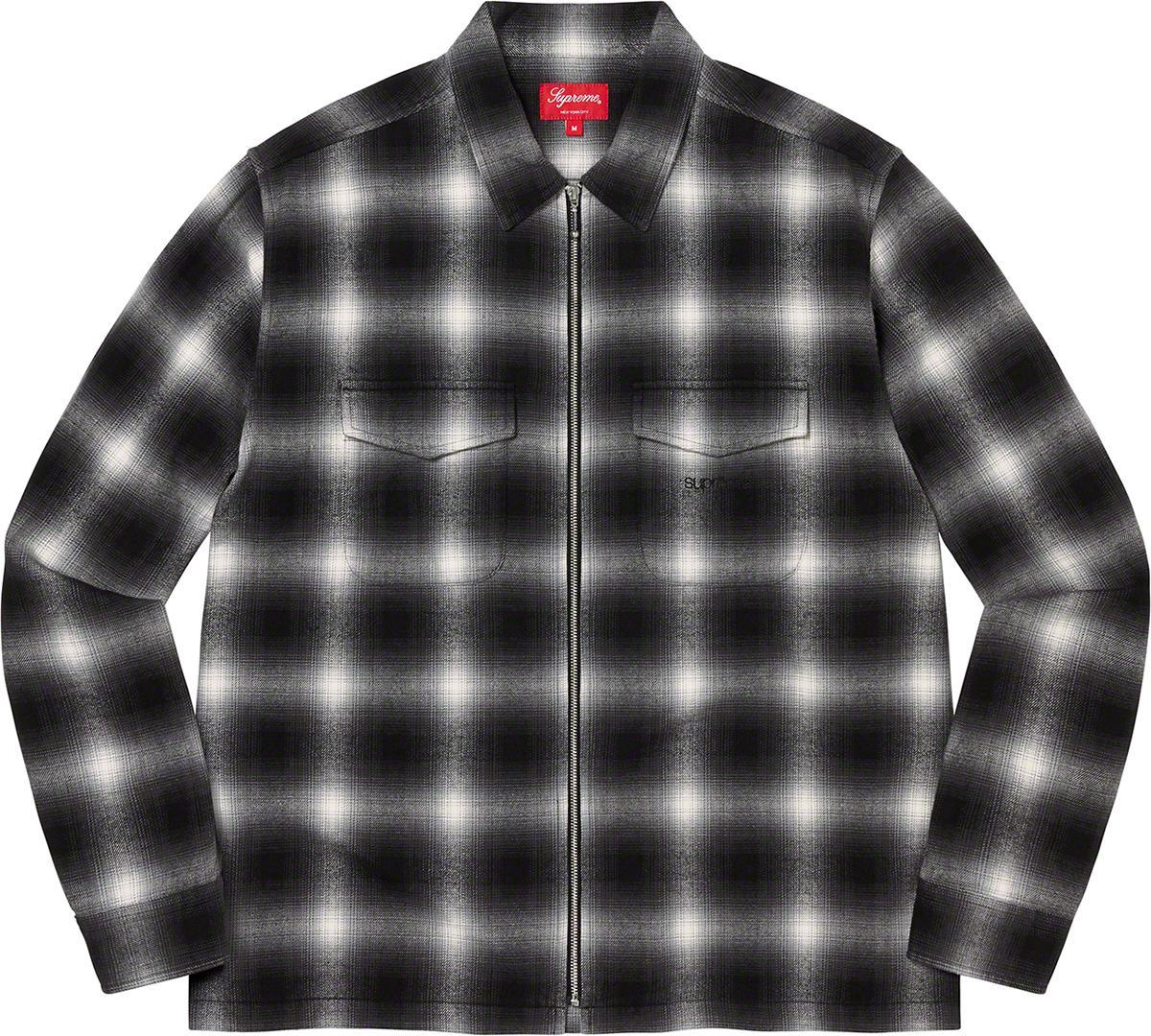 Shadow Plaid Flannel Zip Up Shirt - fall winter 2022 - Supreme