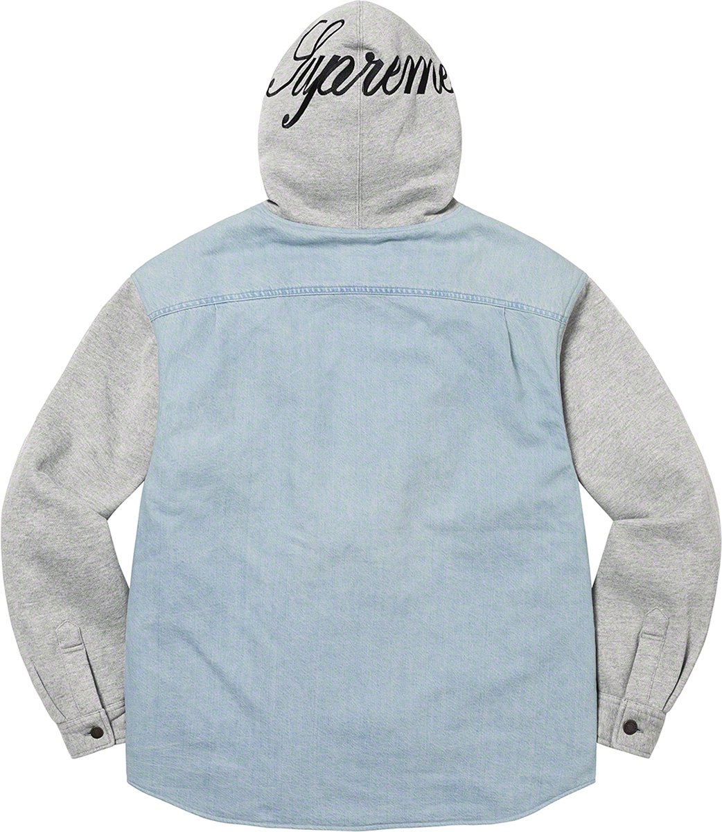 Fleece Hooded Denim Shirt - fall winter 2022 - Supreme