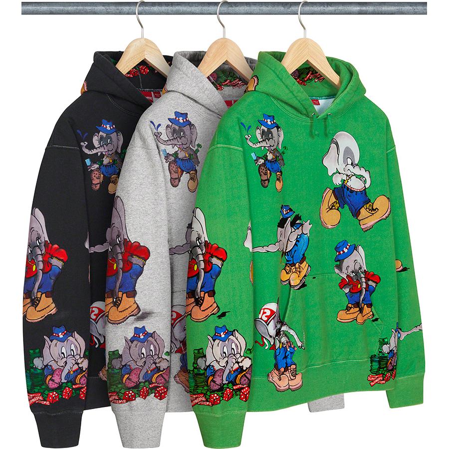 Details on Elephant Hooded Sweatshirt  from fall winter 2022 (Price is $178)