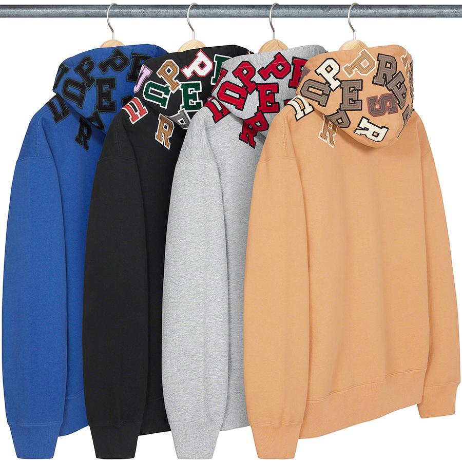 Supreme Scattered Appliqué Hooded Sweatshirt released during fall winter 22 season
