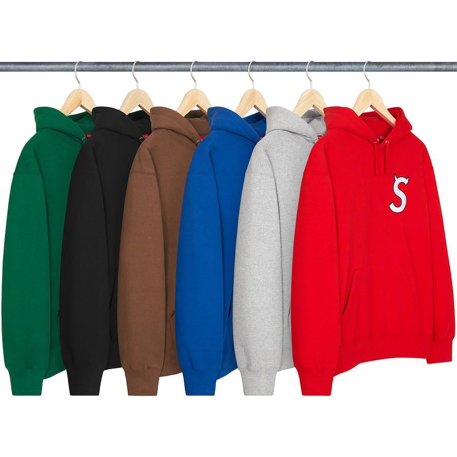 Supreme S Logo Hooded Sweatshirt (FW22) Heather Grey