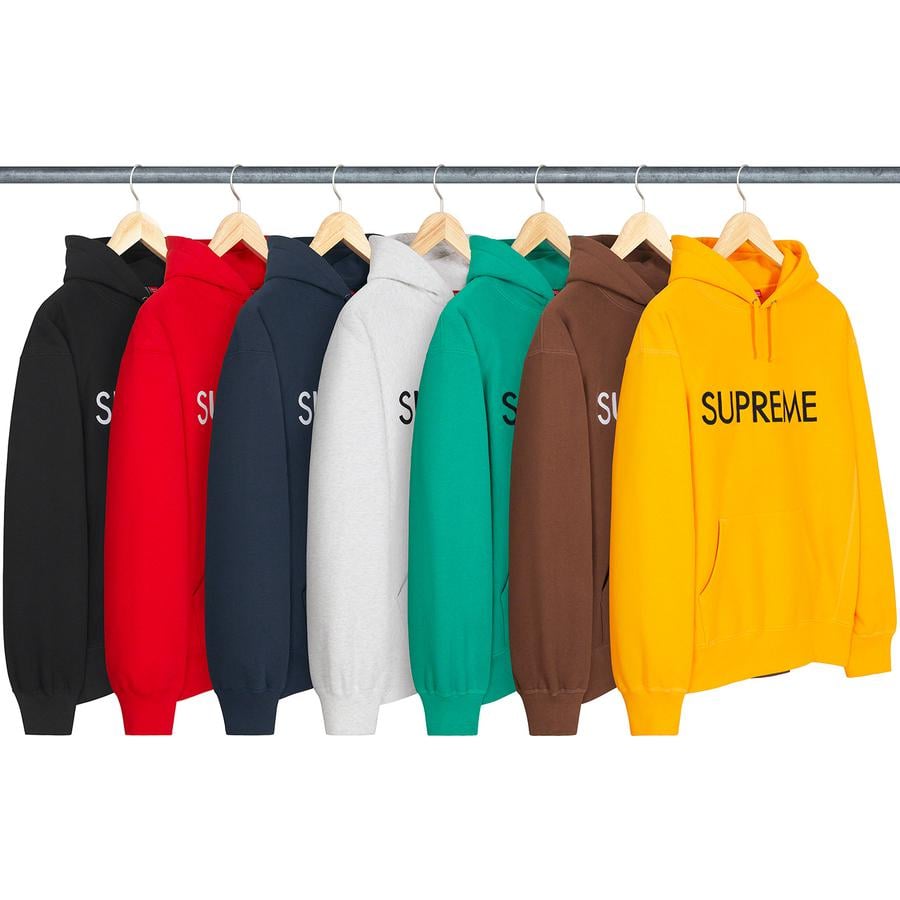 Supreme Capital Hooded Sweatshirt releasing on Week 2 for fall winter 22