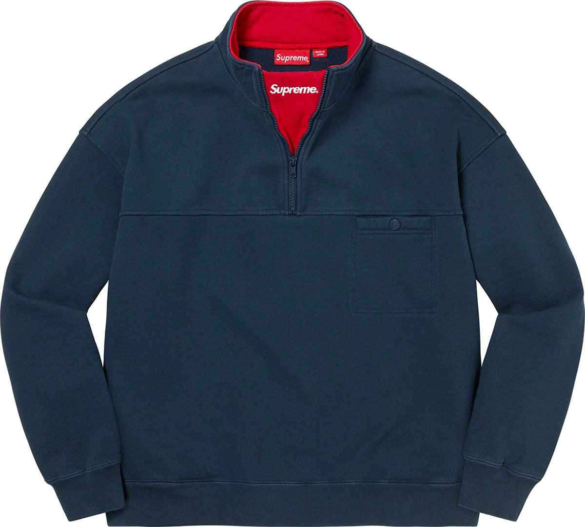 Washed Half Zip Pullover - fall winter 2022 - Supreme