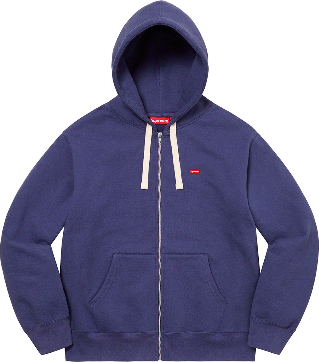 Small Box Drawcord Zip Up Hooded Sweatshirt - fall winter