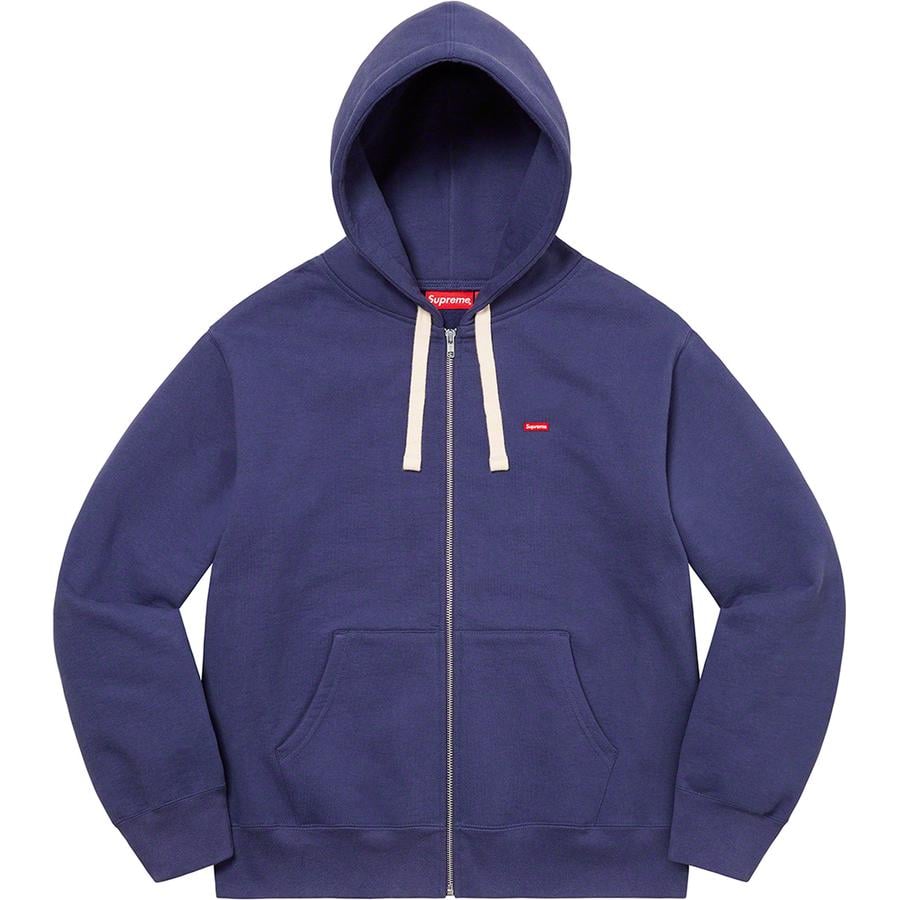 Details on Small Box Drawcord Zip Up Hooded Sweatshirt  from fall winter 2022