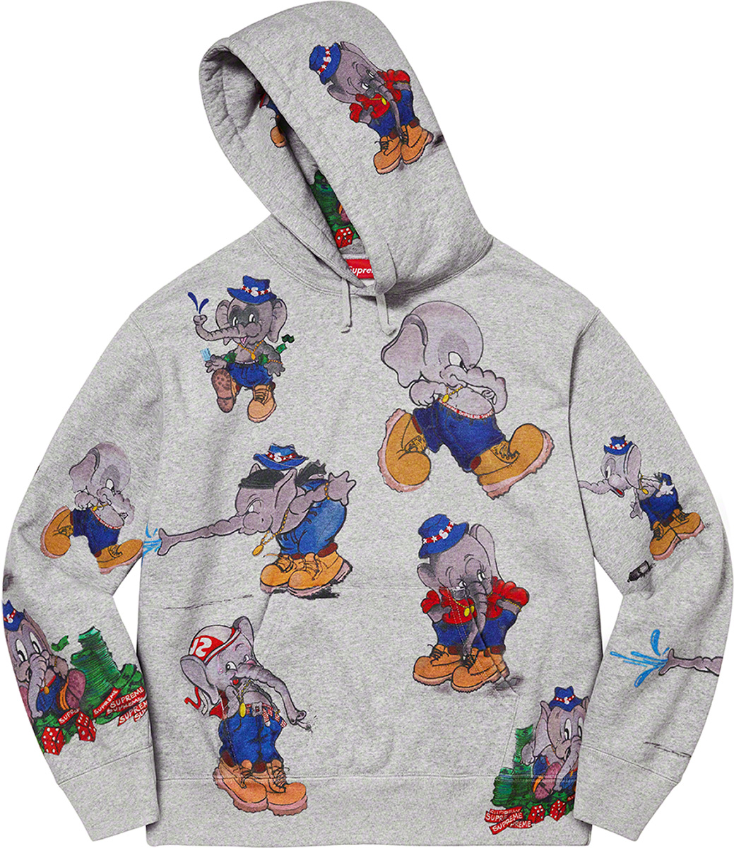 Supreme Elephant Hooded Sweatshirt M