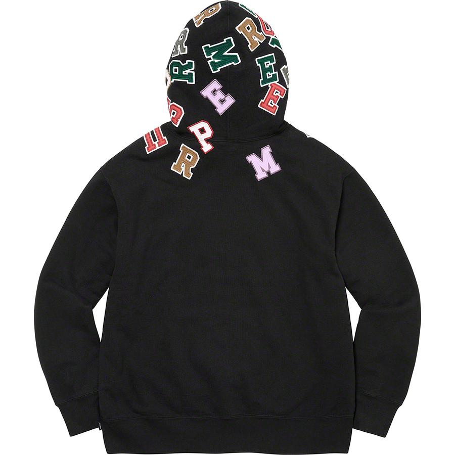 Details on Scattered Appliqué Hooded Sweatshirt  from fall winter 2022