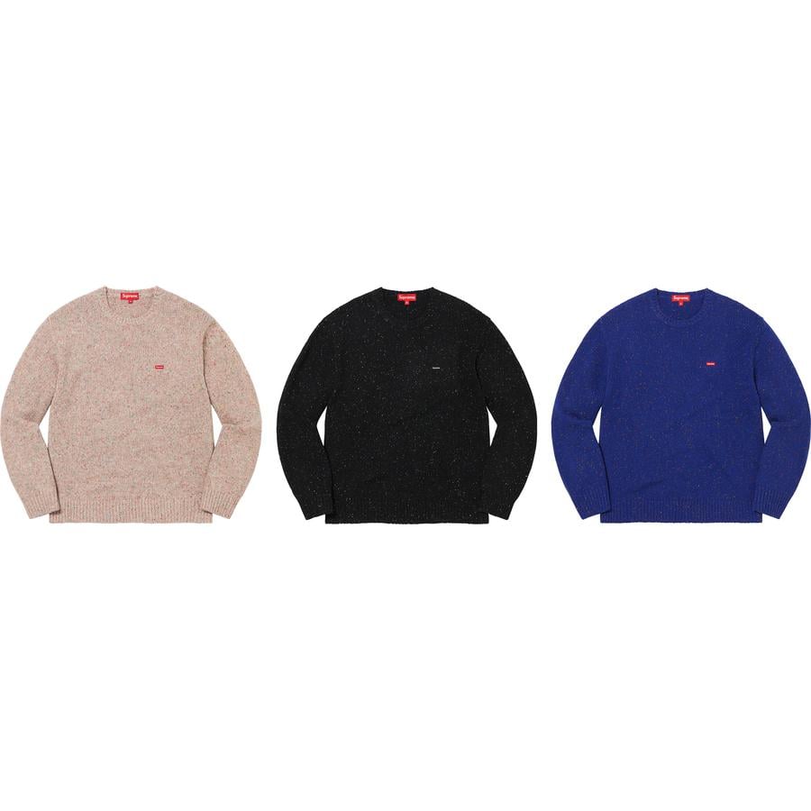 Supreme Small Box Speckle Sweater released during fall winter 22 season