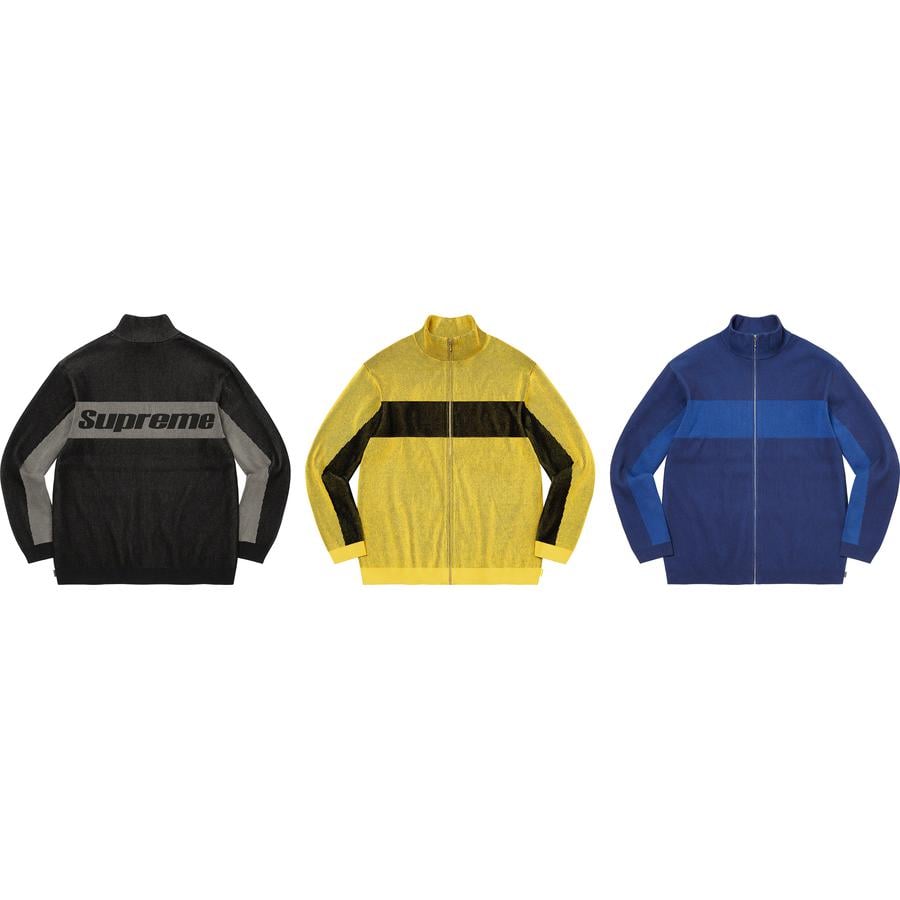 Supreme 2-Tone Ribbed Zip Up Sweater for fall winter 22 season