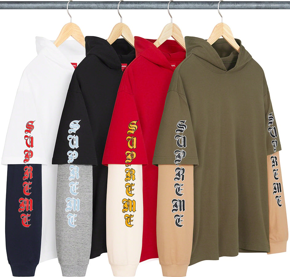 Layered Hooded L S Top - fall winter 2022 - Supreme